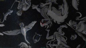 红点指此次发现的奇特恒星流,位于天龙座天区内